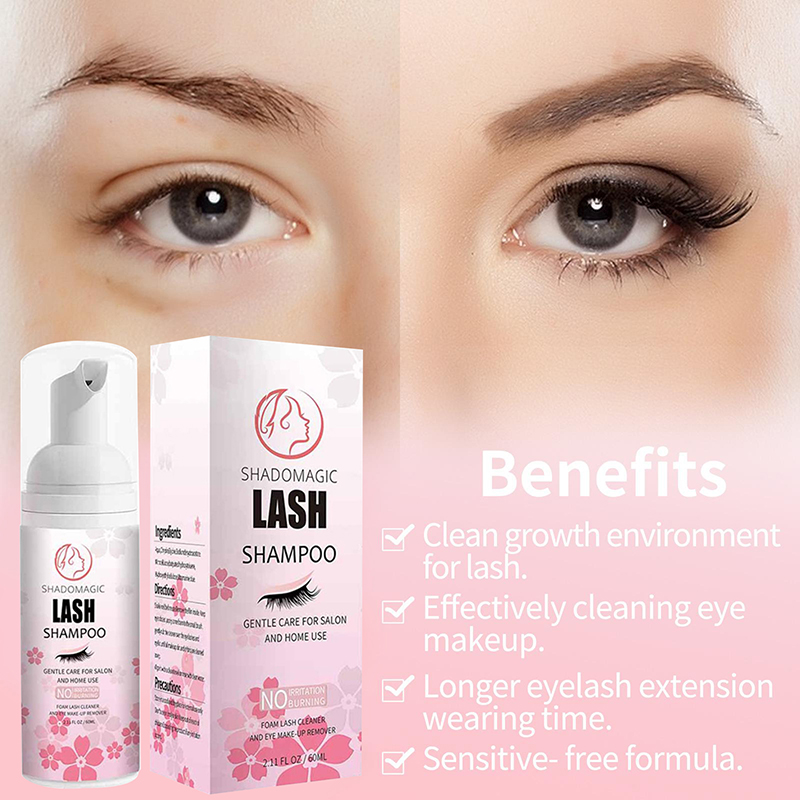 Eyelash Extension Foam Cleanser - 【A】 Shampoo detergente rapido da 60