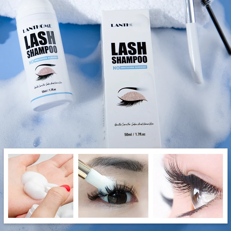 Eyelash Extension Foam Cleanser - 50ML Pro Estensione Ciglia Shampoo Schiuma