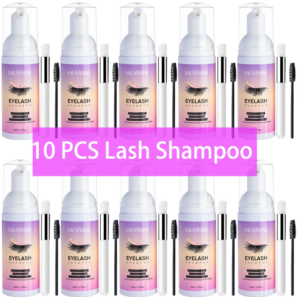 Eyelash Extension Foam Cleanser - 5/10PCS 50ML Estensione Delle Ciglia Shampoo