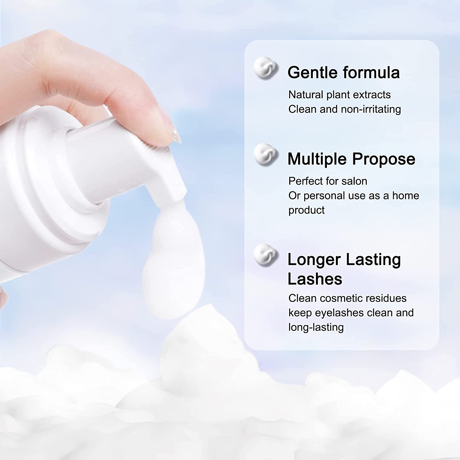 50ML Lanthome Pro Estensione D - Eyelash Extension Foam Cleanser recensione e prezzo