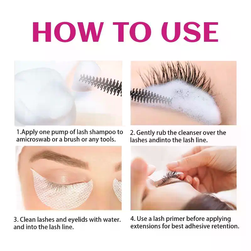 Shampoo in schiuma per extensi - Eyelash Extension Foam Cleanser recensione e prezzo